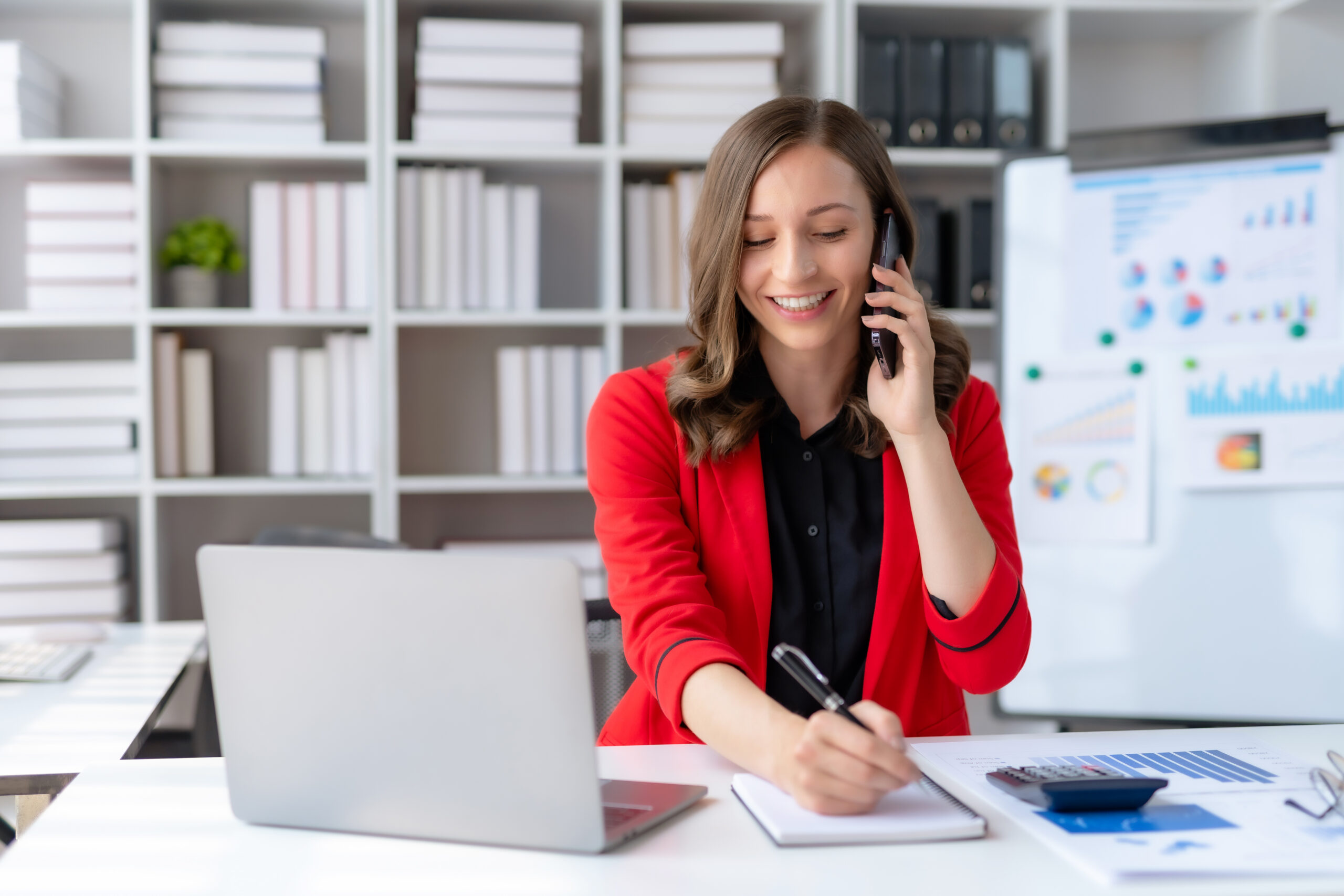 New sales professional at work